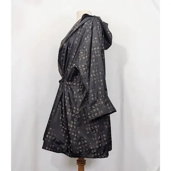 IC Connie K Jacket Black Brown Polka Dot Parachute Tie Front Women's Size 1X - Picture 3 of 7